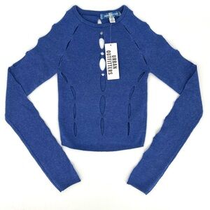 Urban Outfitters Blue Distressed Thin Sweater Size XS